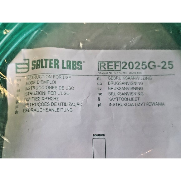 Salter Lab Ref 2025 G-25 Green Oxygen Tube. - Picture 7 of 10